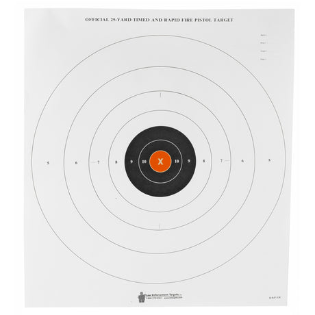 Action Target - 25-Yard Timed and Rapid Fire Paper Target - 100 Pack