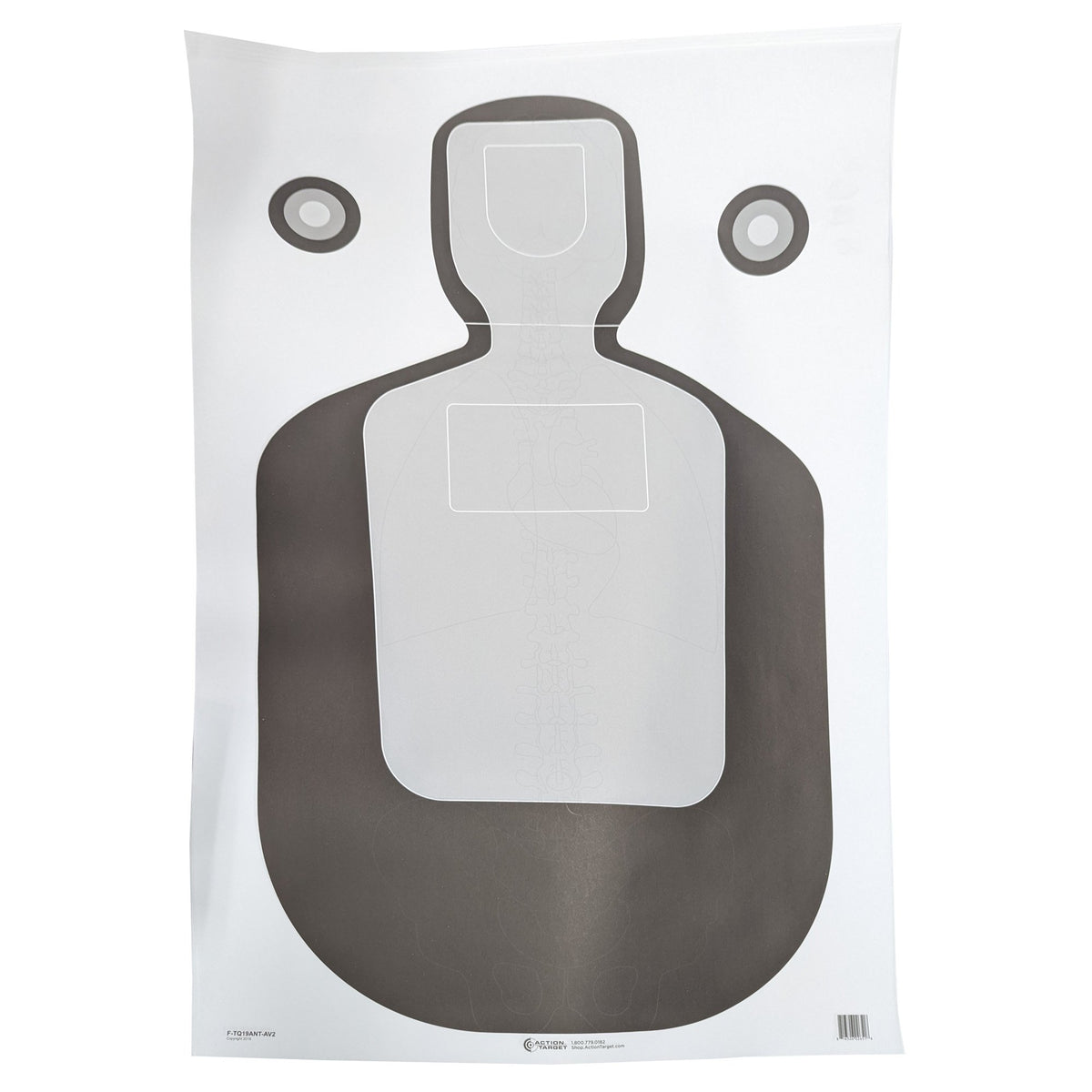 Action Target - TQ-19 Photo Target with Vital Anatomy, 100 Pack