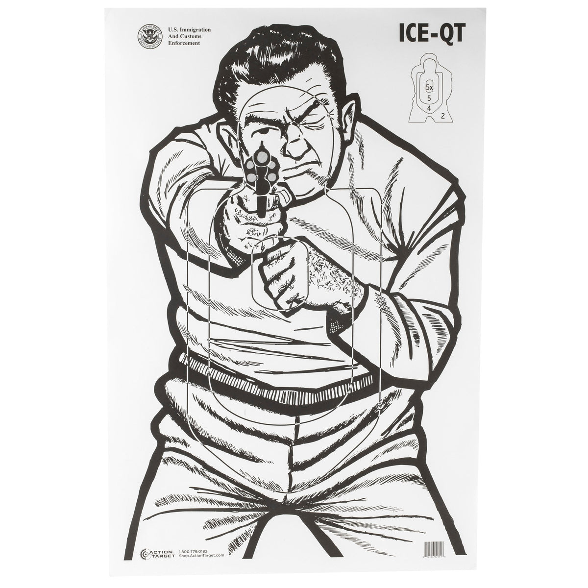Action Target - ICE-QT Immigration Enforcement Targets, 100 Pack