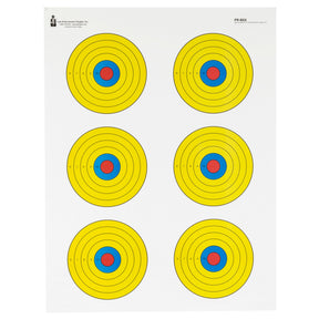 Action Target - Bright 6 Bullseye Targets 100 Pack