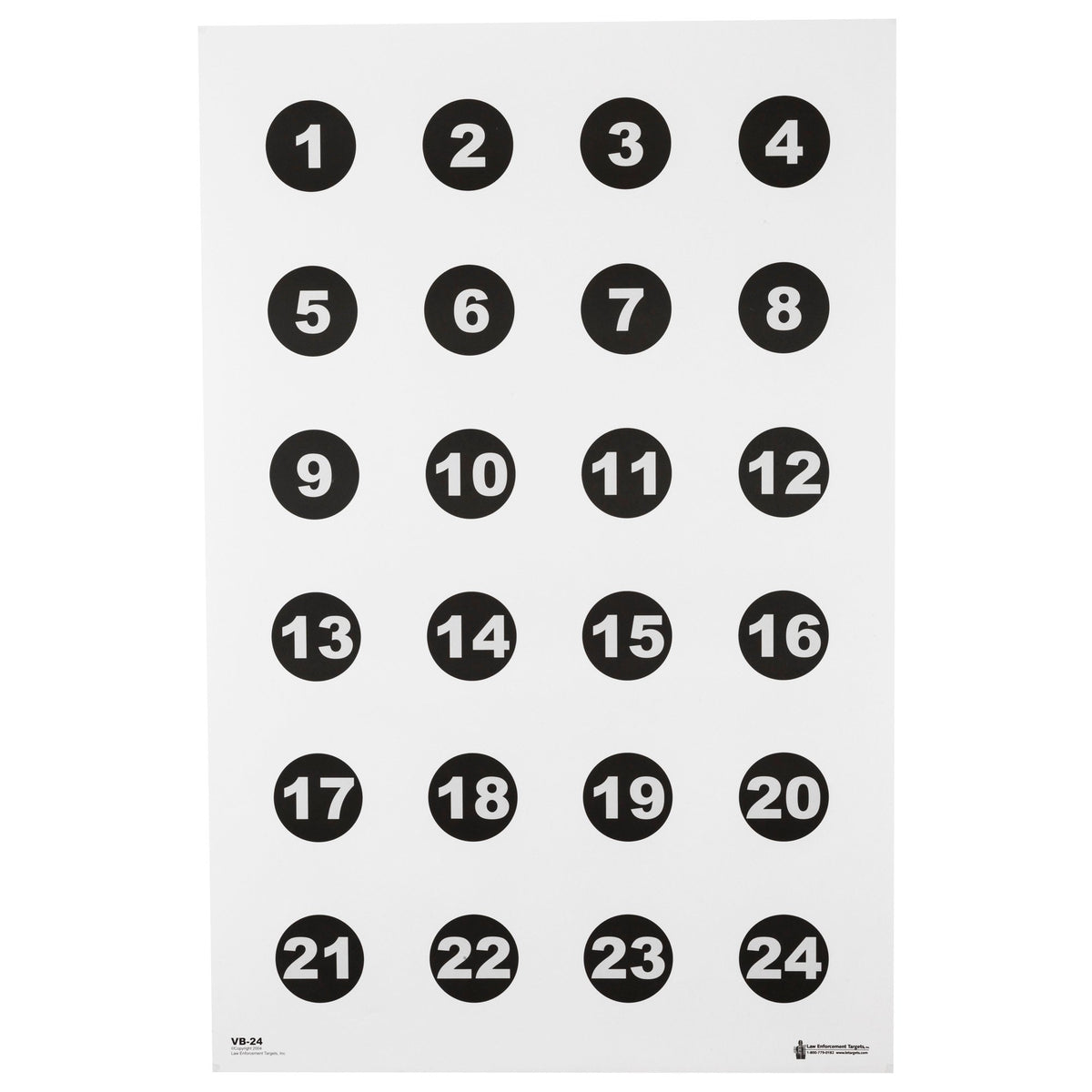 Action Target - Command Training 3" Numbered Circles Target