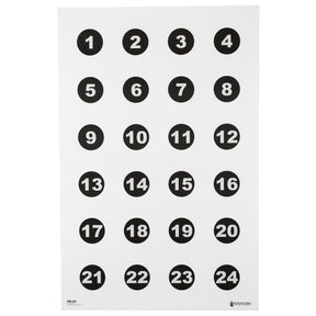 Action Target - Command Training 3" Numbered Circles Target