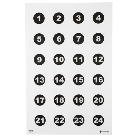Action Target - Command Training 3" Numbered Circles Target