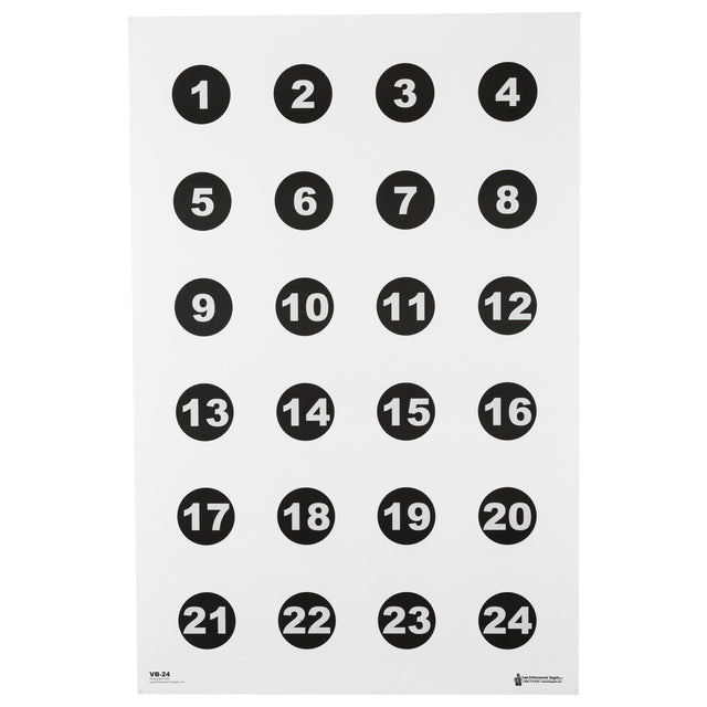 Action Target - Command Training 3" Numbered Circles Target