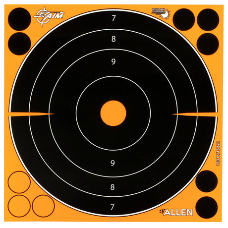 Allen Company - EZ AIM 8x8 Bullseye Adhesive Targets, 30 Pack