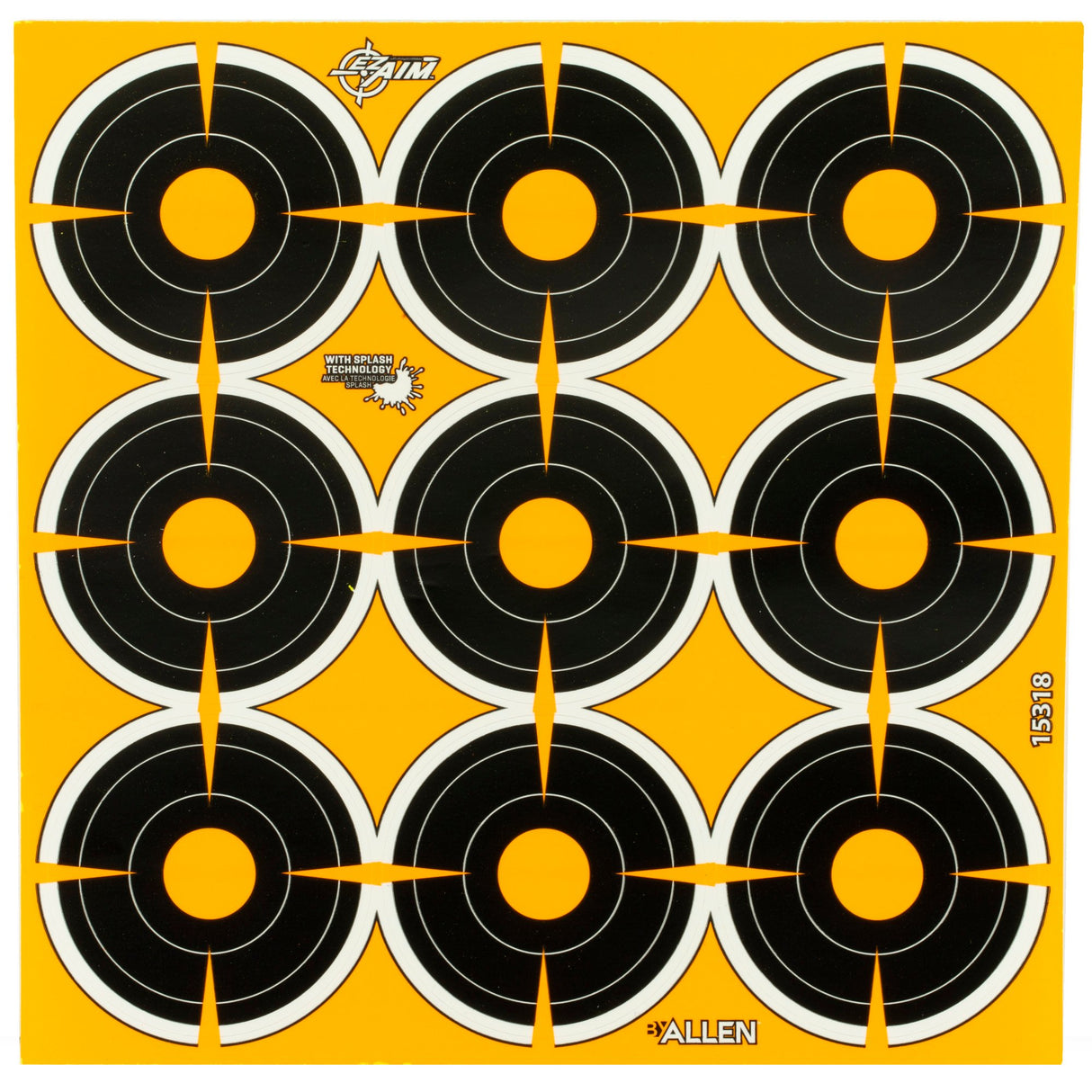 Allen Company - EZ AIM 2" Bullseye Adhesive Targets, 12 Sheets