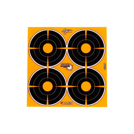 Allen Company - EZ AIM Adhesive Bullseye Targets, 3" - 12 Sheets