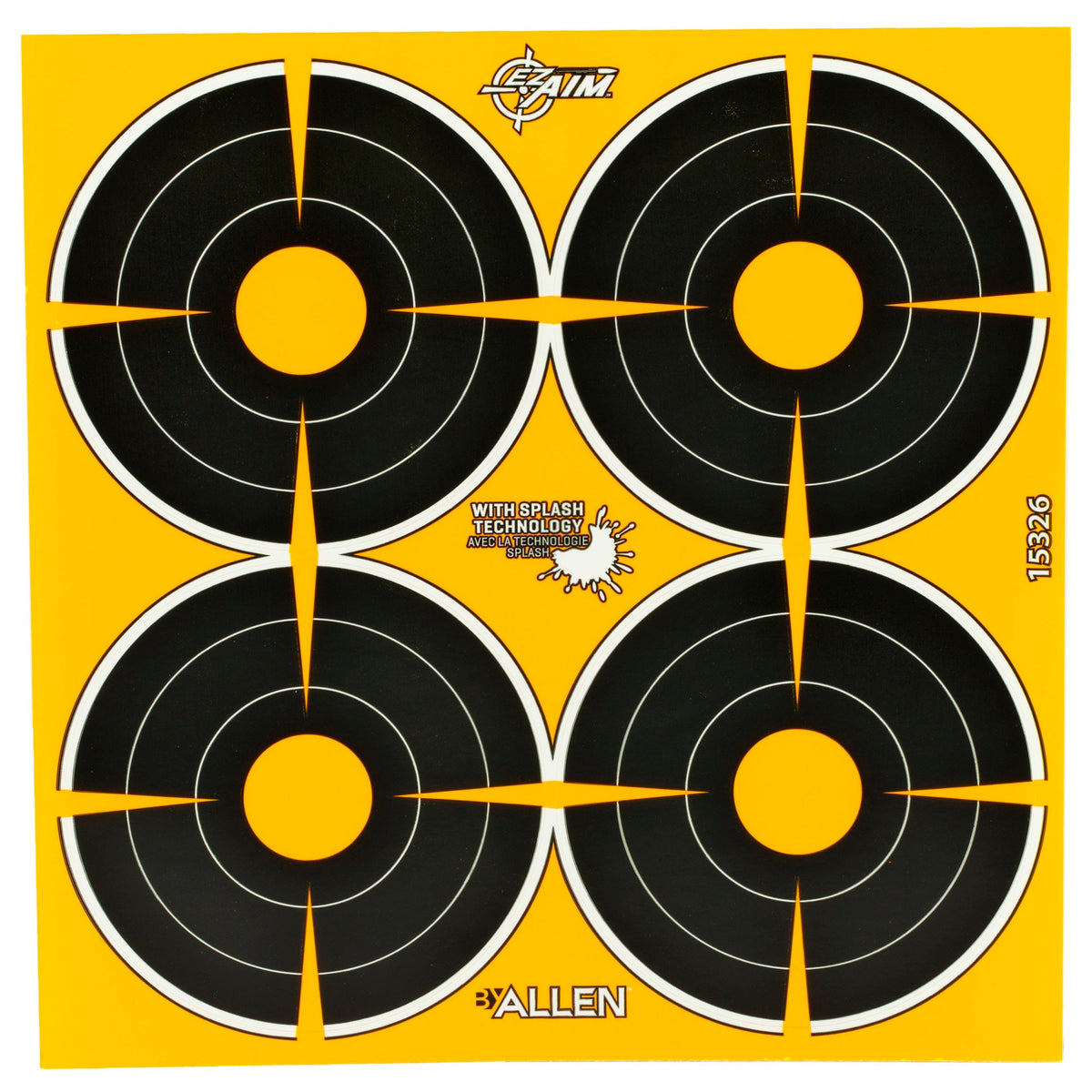 Allen Company - EZ AIM Adhesive Bullseye Targets, 3" - 12 Sheets