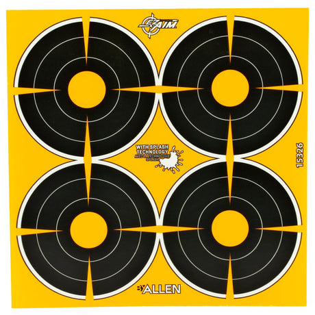 Allen Company - EZ AIM Adhesive Bullseye Targets, 3" - 12 Sheets