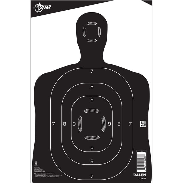 Allen Company - EZ AIM Paper Silhouette Targets 12x18 25 Pack