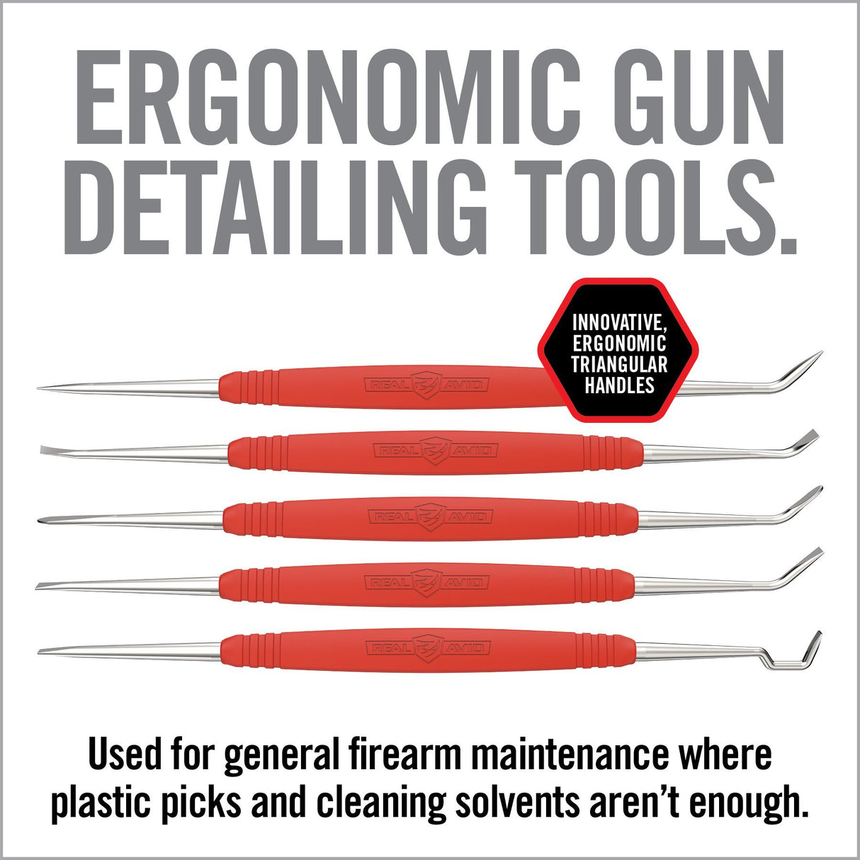 Real Avid - Accu-Grip Steel Picks Set with Rubber Grips
