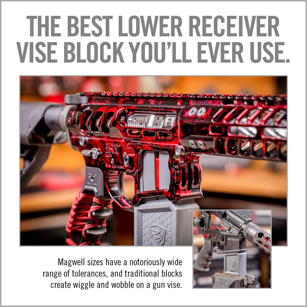 Real Avid - Smart Fit Vise Block Sleeve for AR10 - Red