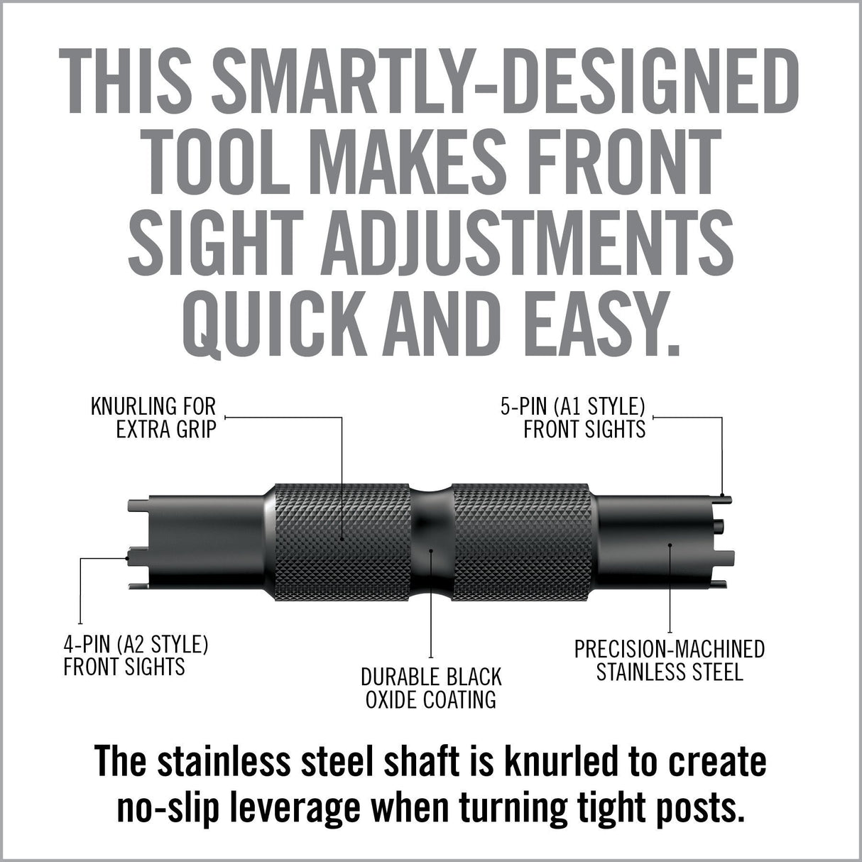 Real Avid - AR15 Front Sight Adjuster Tool - Black