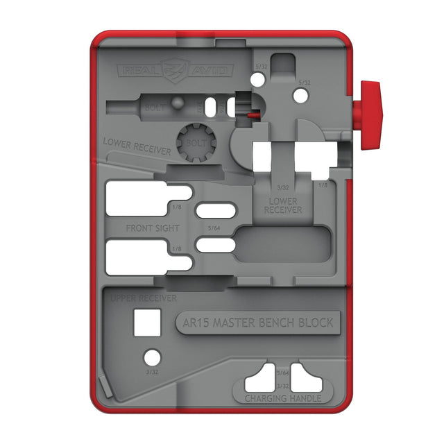 Real Avid - AR15 Master Bench Block - Red/Grey