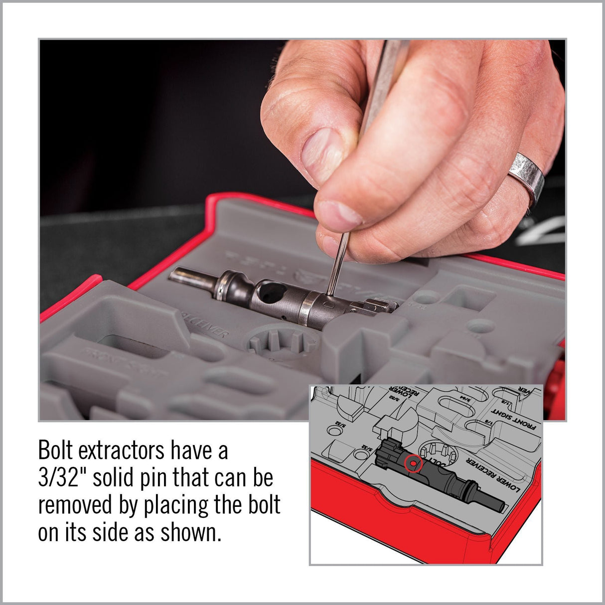 Real Avid - AR15 Master Bench Block - Red/Grey