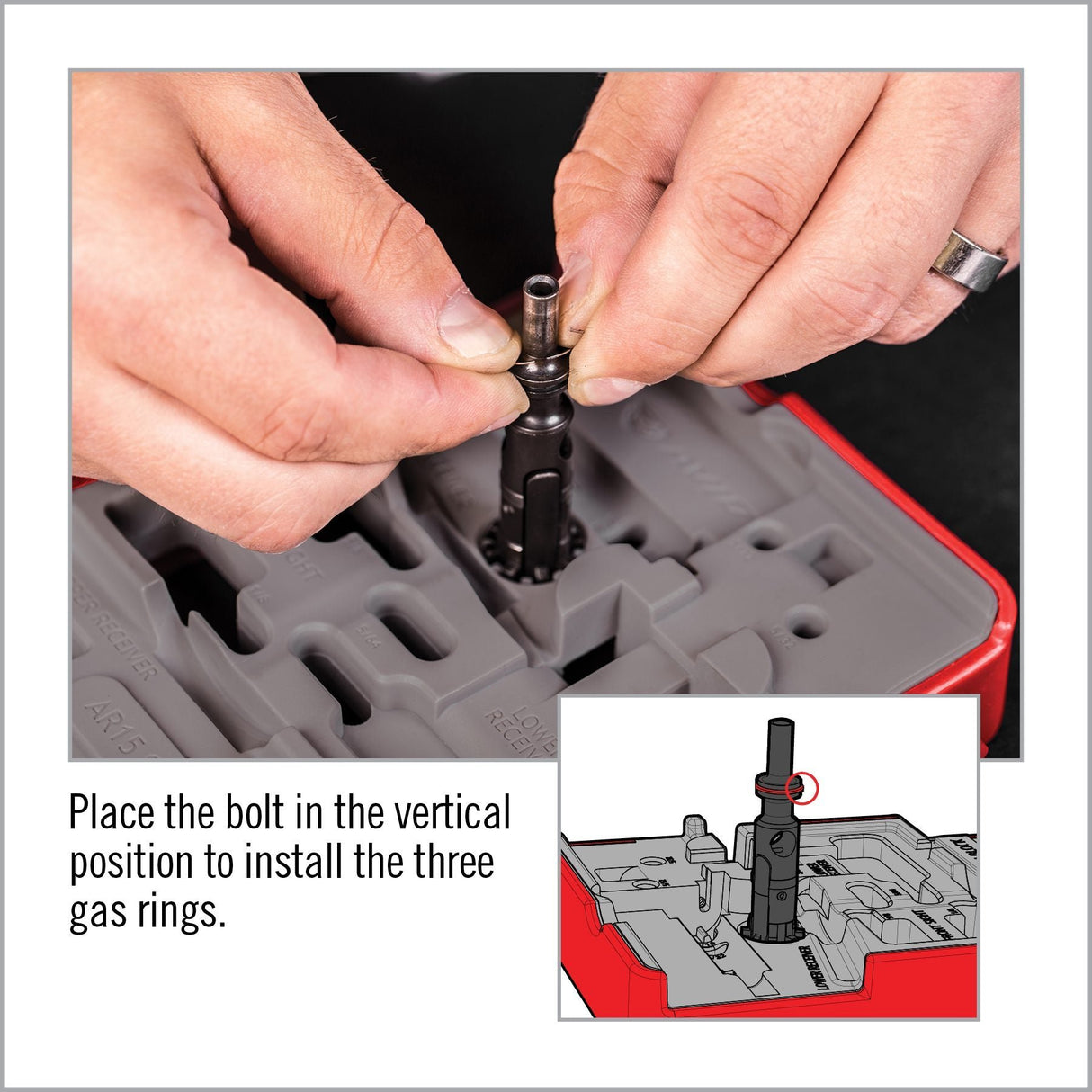 Real Avid - AR15 Master Bench Block - Red/Grey