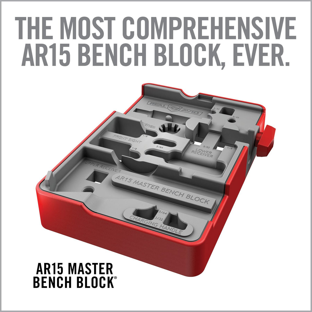 Real Avid - AR15 Master Bench Block - Red/Grey