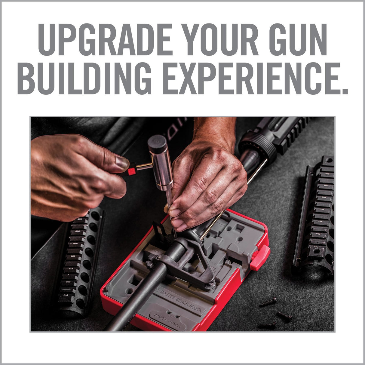 Real Avid - AR15 Master Bench Block - Red/Grey