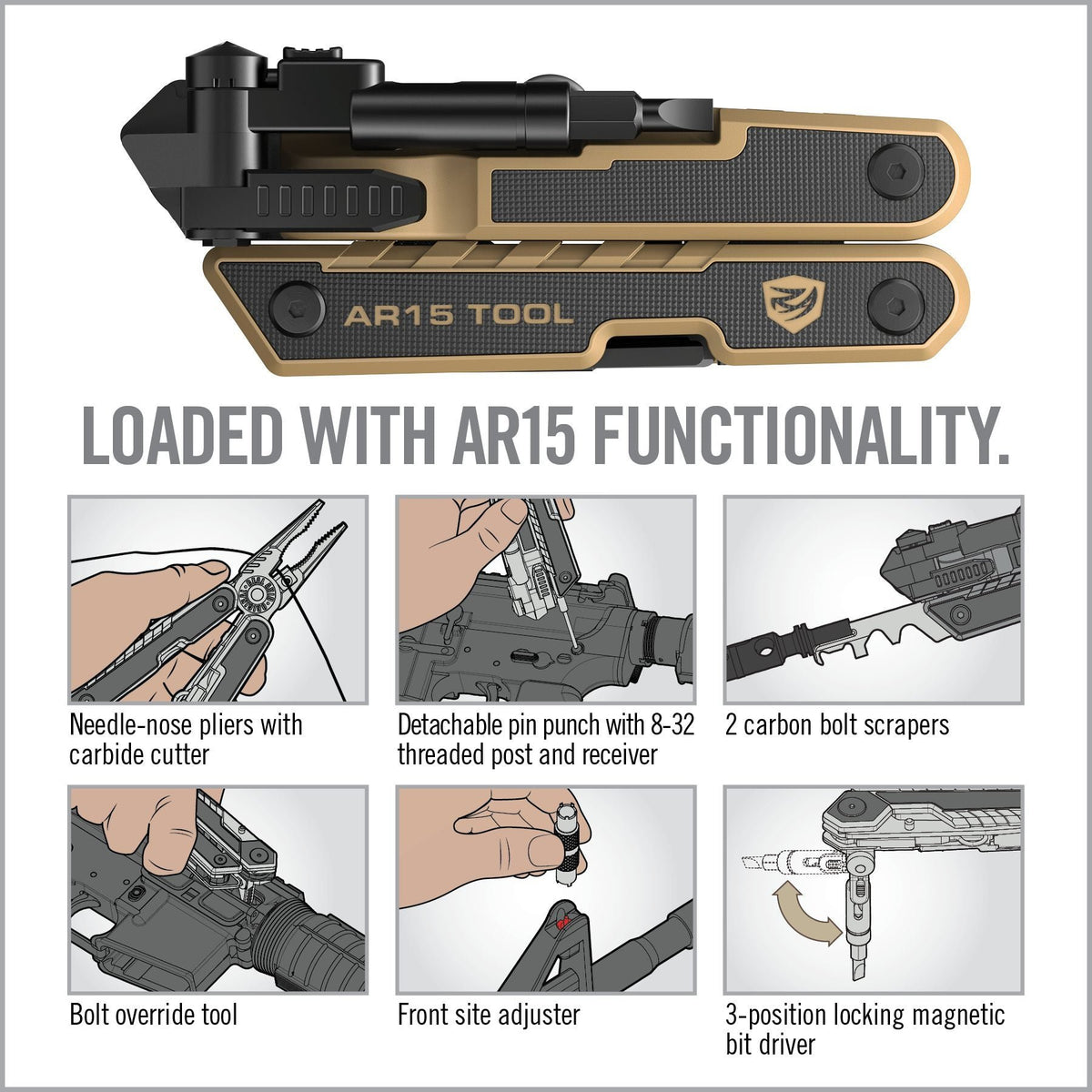 Real Avid - AR-15 Multi-Tool with Sheath