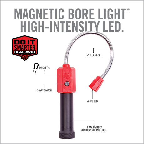 Real Avid - Magnetic Bore Light with LED Beam