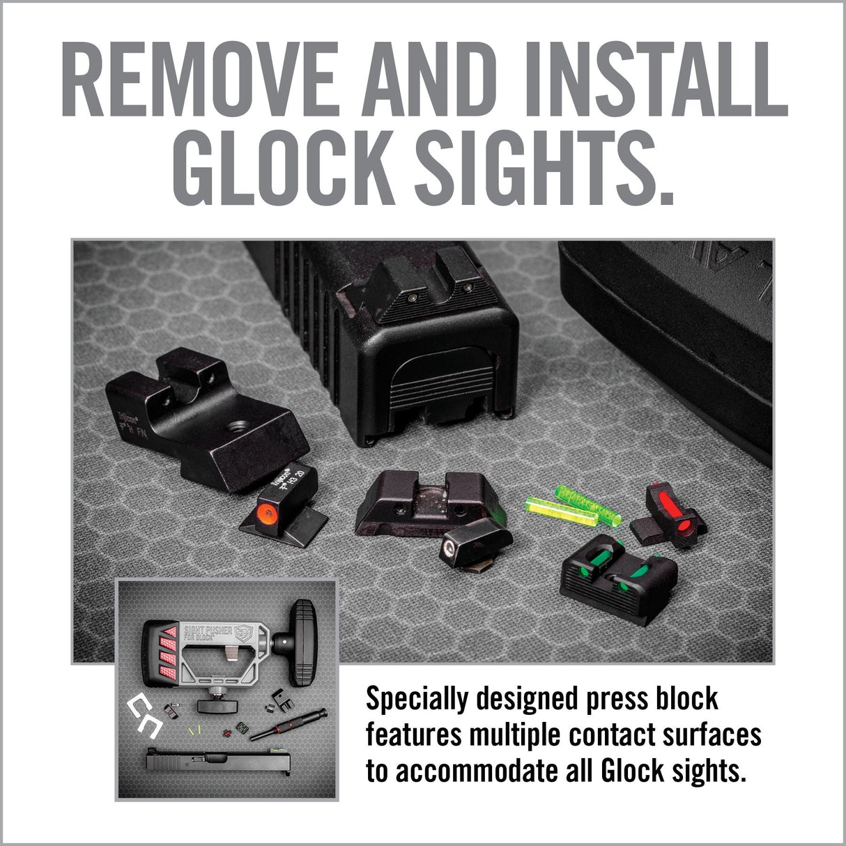 Real Avid - Sight Pusher for Glock (Black)