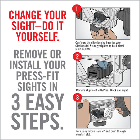 Real Avid - Sight Pusher for Glock (Black)