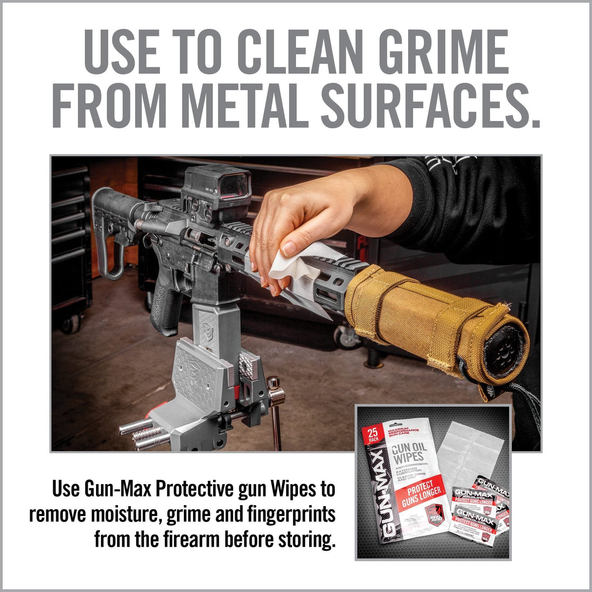 Real Avid - Gun-Max Oil Wipes 25-Pack