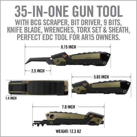 Real Avid - Gun Tool Pro AR15 Multi-Tool with Sheath