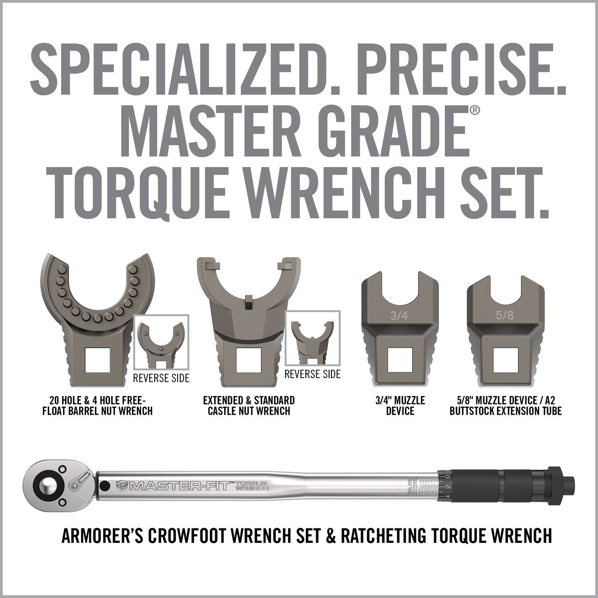 Real Avid - Master-Fit A2 Wrench Set, 5-Piece Stainless Steel