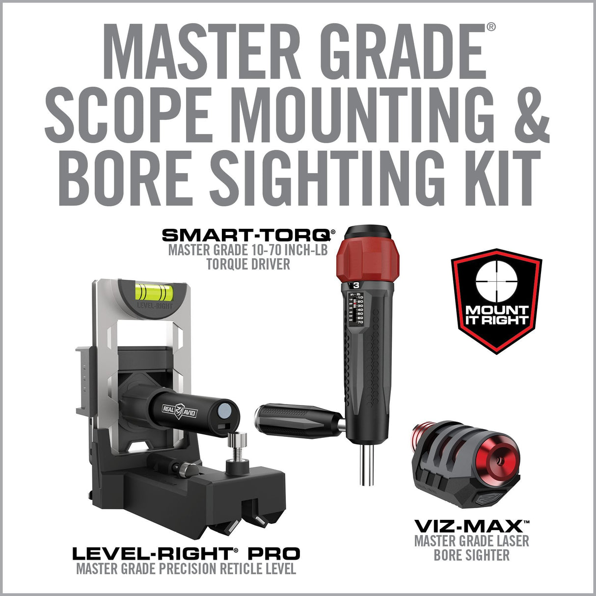 Real Avid - Master Scope Mounting Kit, Black