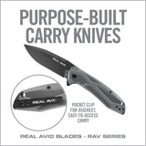 Real Avid - RAV-2 Assisted Folding Knife, Blue