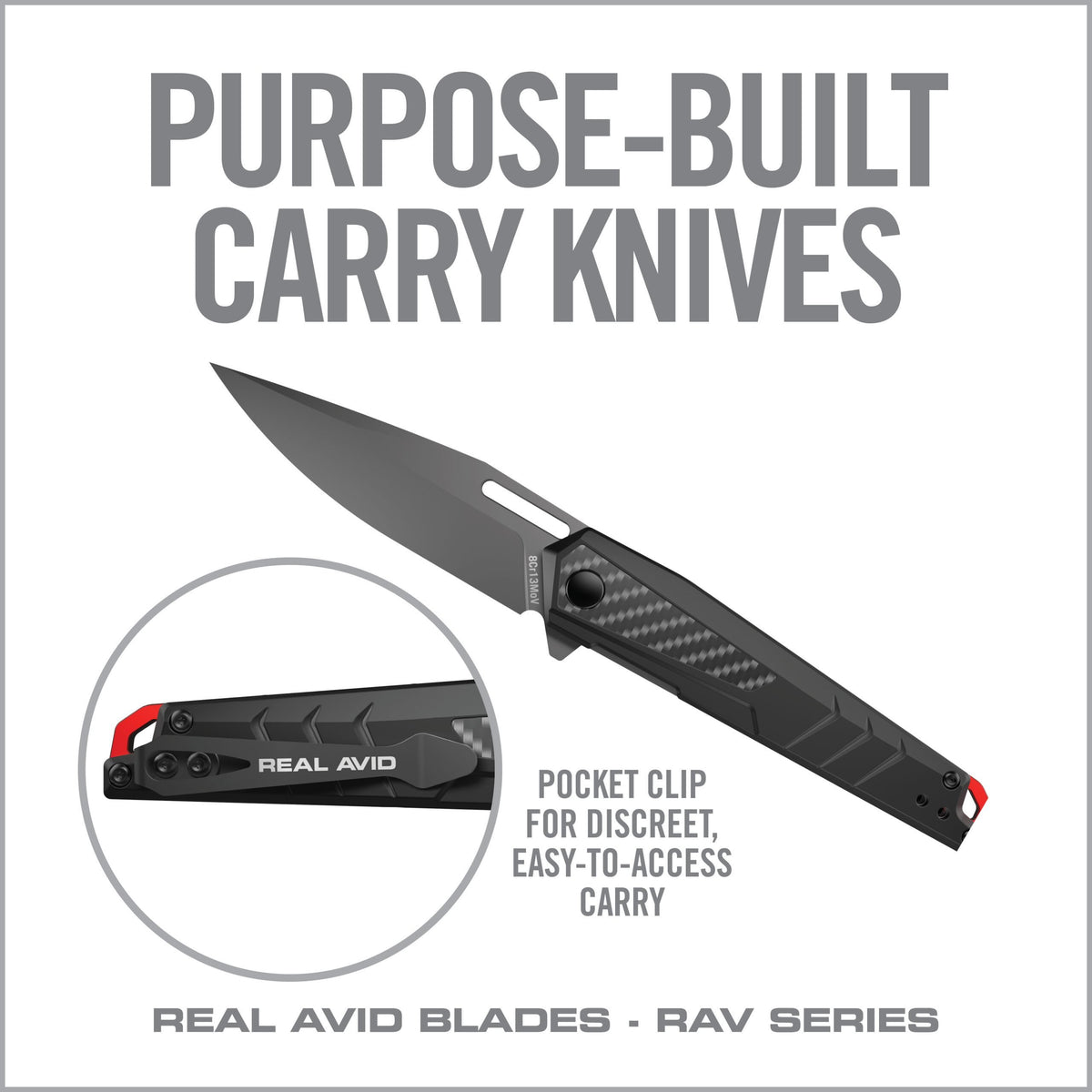 Real Avid - RAV-5 Assisted Folding Knife with Black Finish
