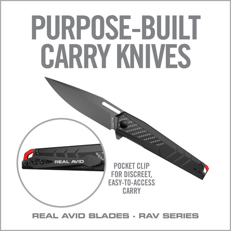 Real Avid - RAV-5 Assisted Folding Knife with Black Finish