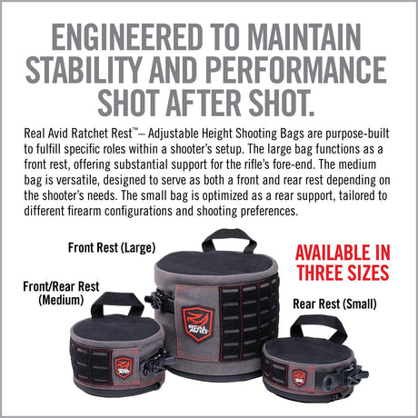 Real Avid - Ratchet Rest Front Shooting Bag, Large