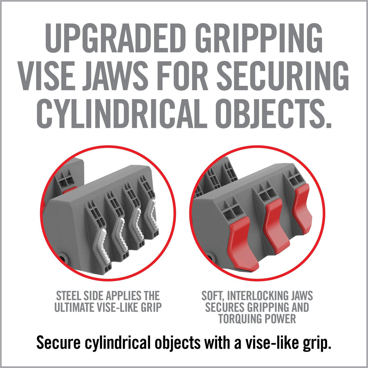 Real Avid - Smart Fit Vice Jaws for Pipe/Barrel - Gray