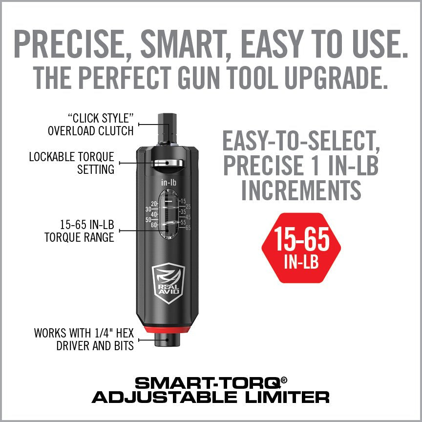 Real Avid - Smart-Torq Adjustable Limiter 15-65 Inch-Pounds