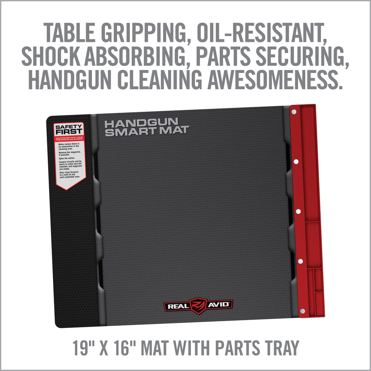 Real Avid - Handgun Smart Mat with Parts Keeper Tray