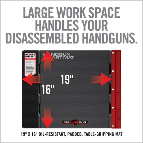 Real Avid - Handgun Smart Mat with Parts Keeper Tray