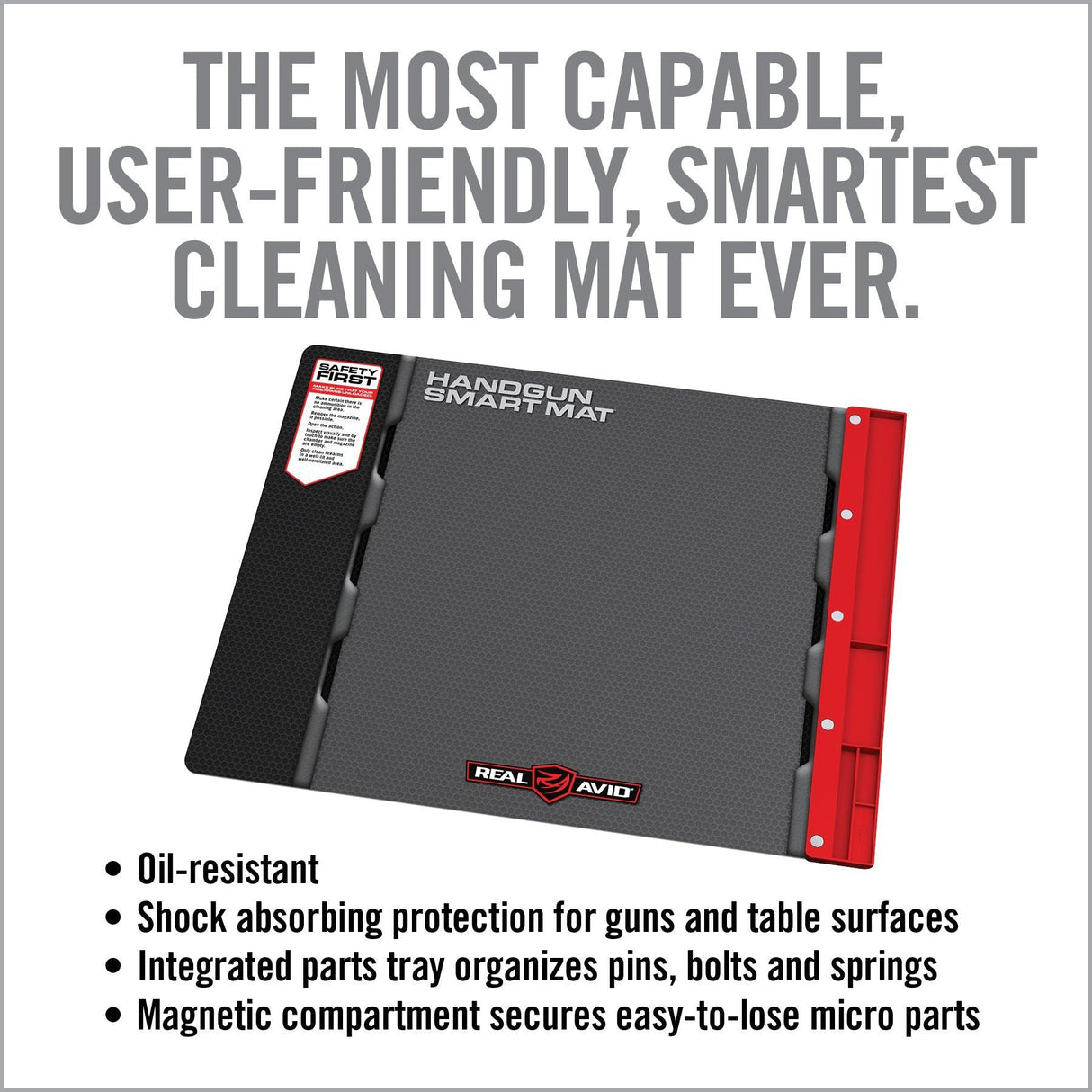 Real Avid - Handgun Smart Mat with Parts Keeper Tray