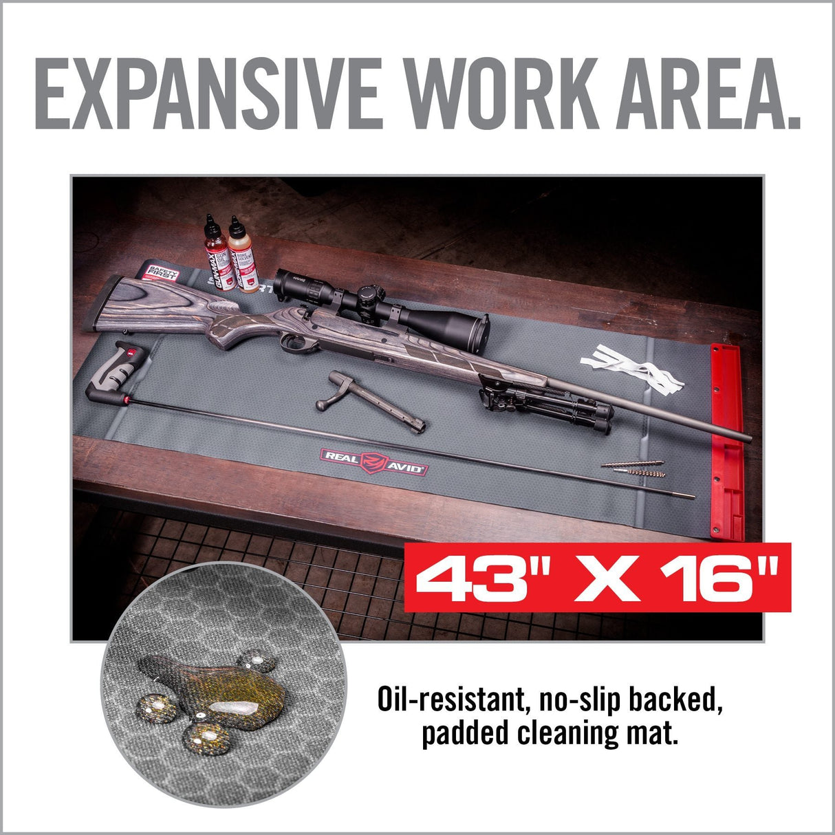 Real Avid - Long Gun Smart Mat with Parts Keeper Tray