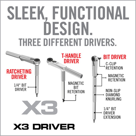 Real Avid - X3 Driver 57-Piece Gunsmithing Bit Set