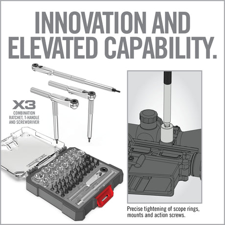 Real Avid - X3 52-Piece Socket & Gunsmithing Bit Set