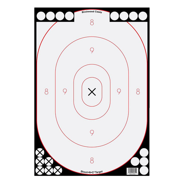 Birchwood Casey - Shoot-N-C Silhouette Target 12x18, 5-Pack
