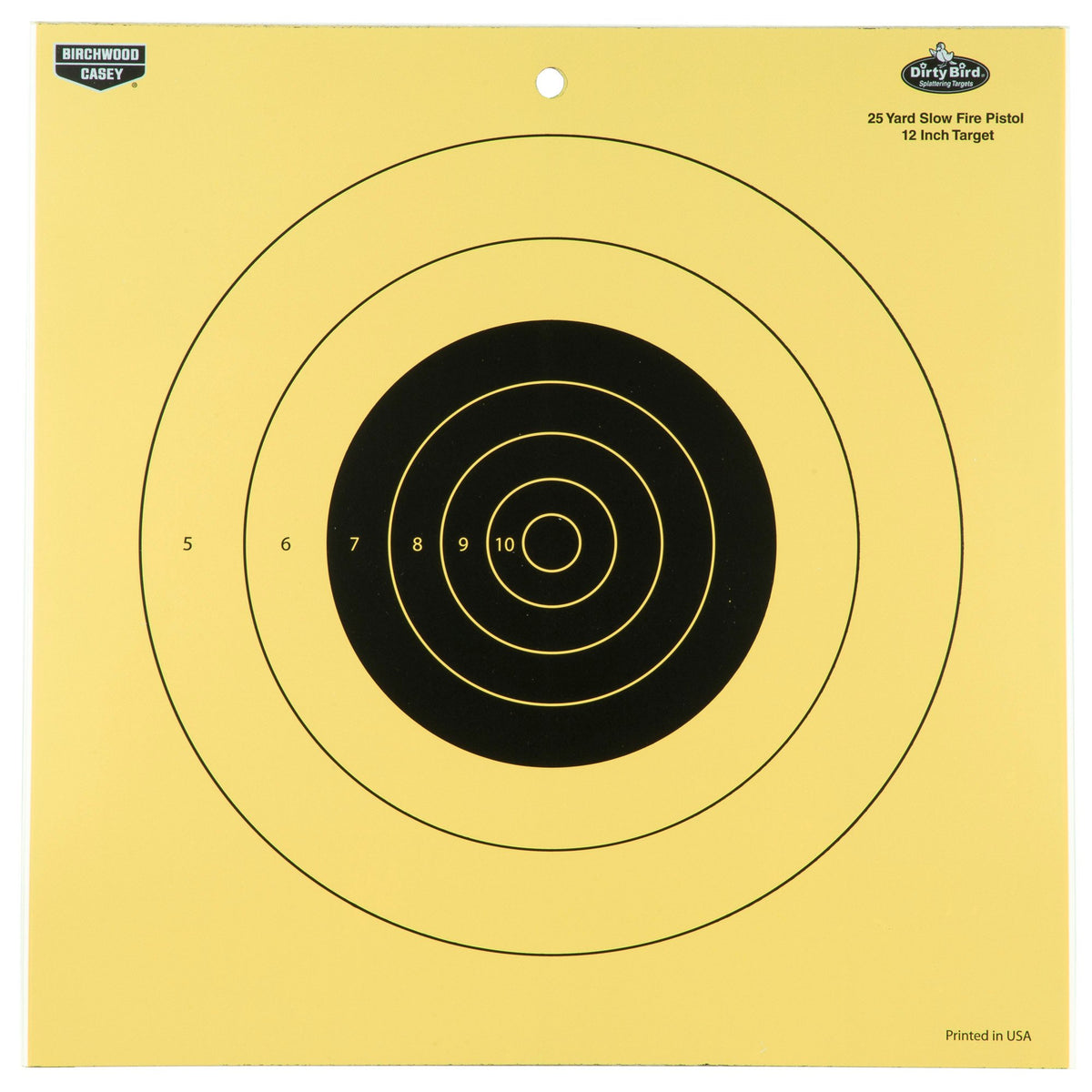 Birchwood Casey - Dirty Bird 25 Yard Pistol Target, 12 Pack
