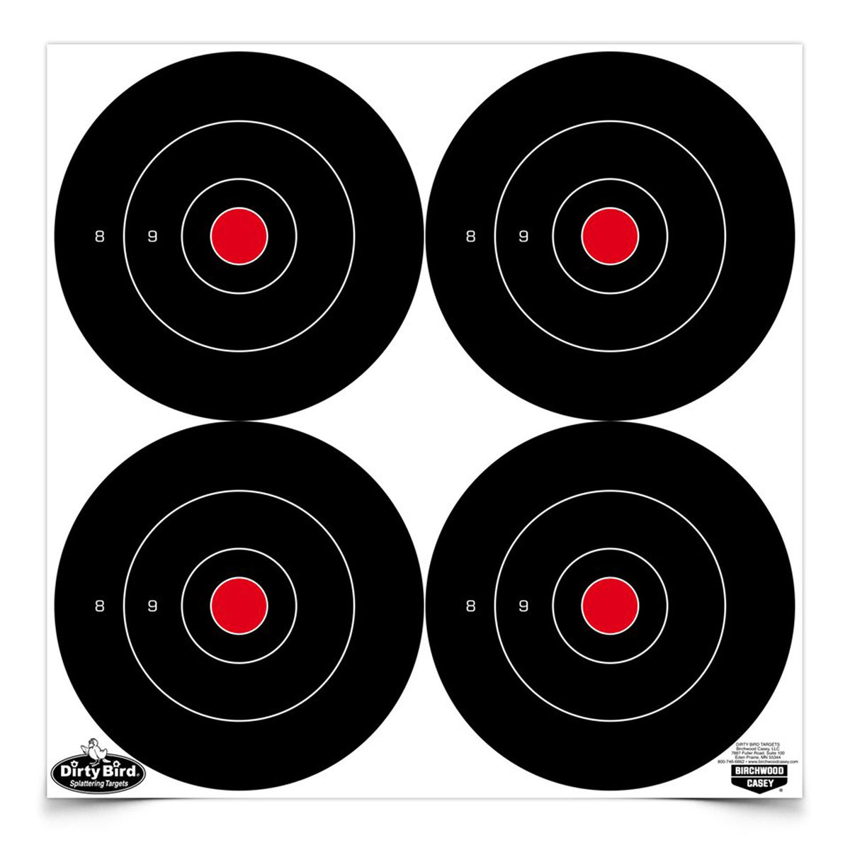 Birchwood Casey - Dirty Bird Bullseye Target 6" - 48 Pack