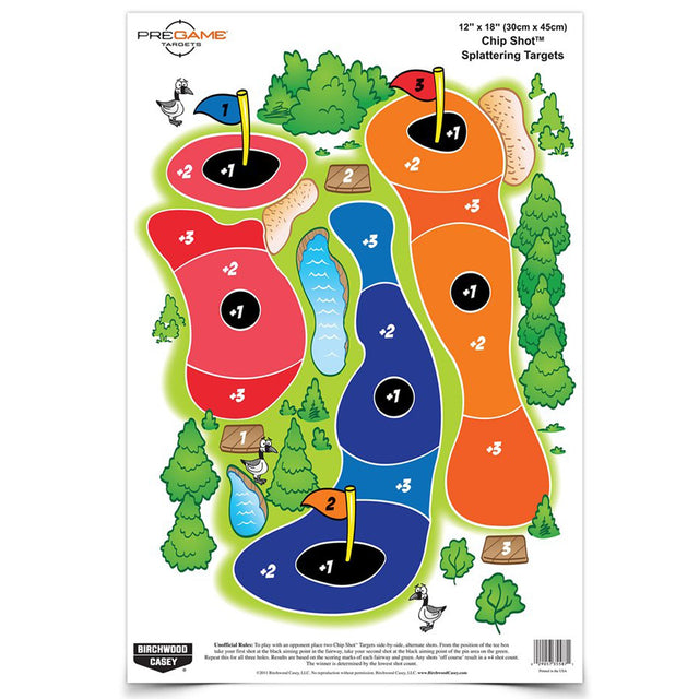 Birchwood Casey - Pregame Chip Shot Target 12x18, 8-Pack