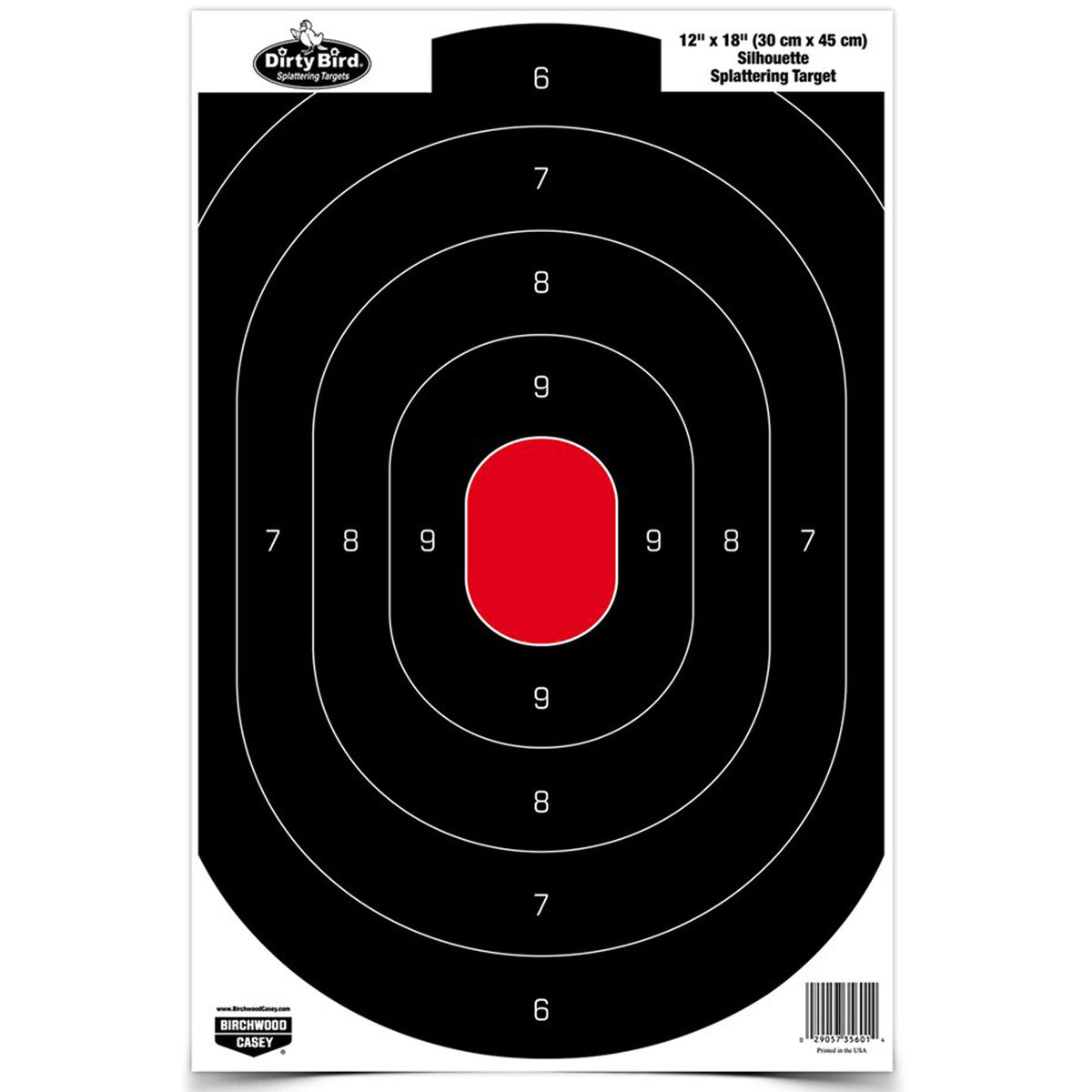 Birchwood Casey - Dirty Bird Silhouette Target 12x18, 8-Pack