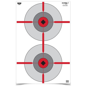 Birchwood Casey - Eze-Scorer Double Bull's-Eye Targets 23x35