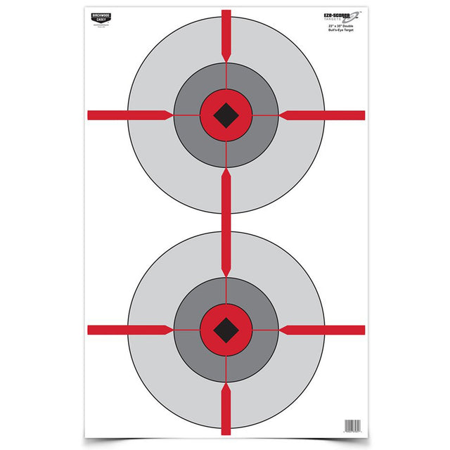 Birchwood Casey - Eze-Scorer Double Bull's-Eye Targets 23x35
