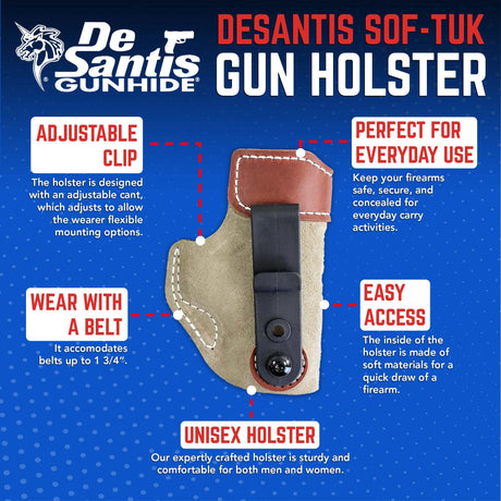 DeSantis Gunhide - Sof-Tuck IWB Holster for Glock 19 - RH Tan